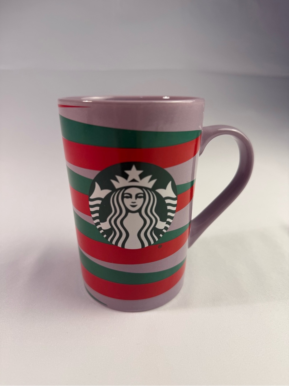 Starbucks Green/Red Stripe Mug